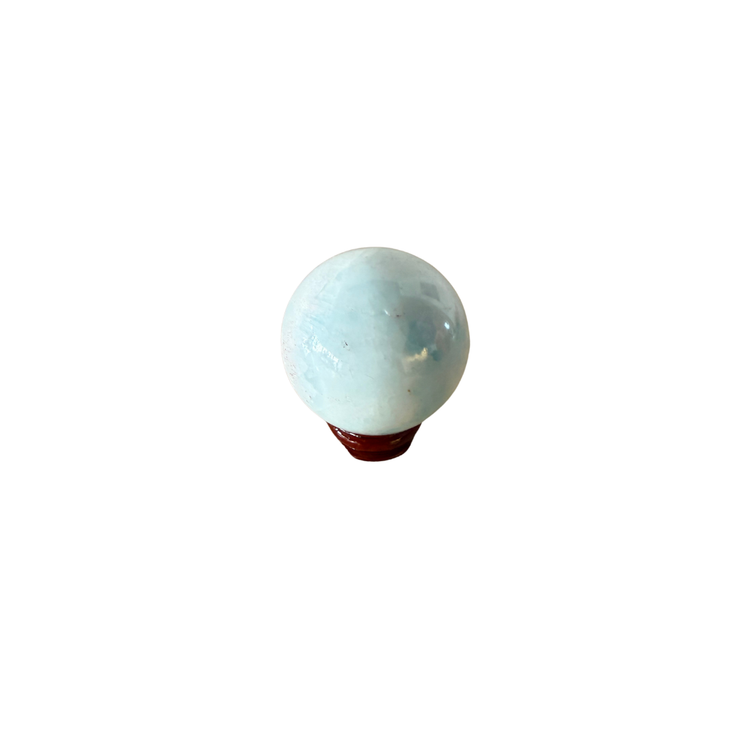 Crystal - Blue Calcite, sphere