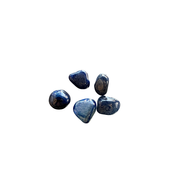 Crystal - Blue Agate, tumble stone