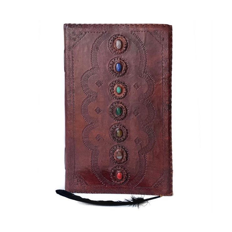 7 Stone Leather Blank Book