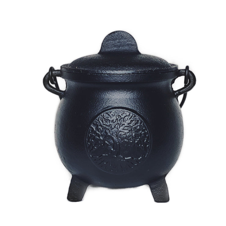 Tree of Life Cast Iron Cauldron